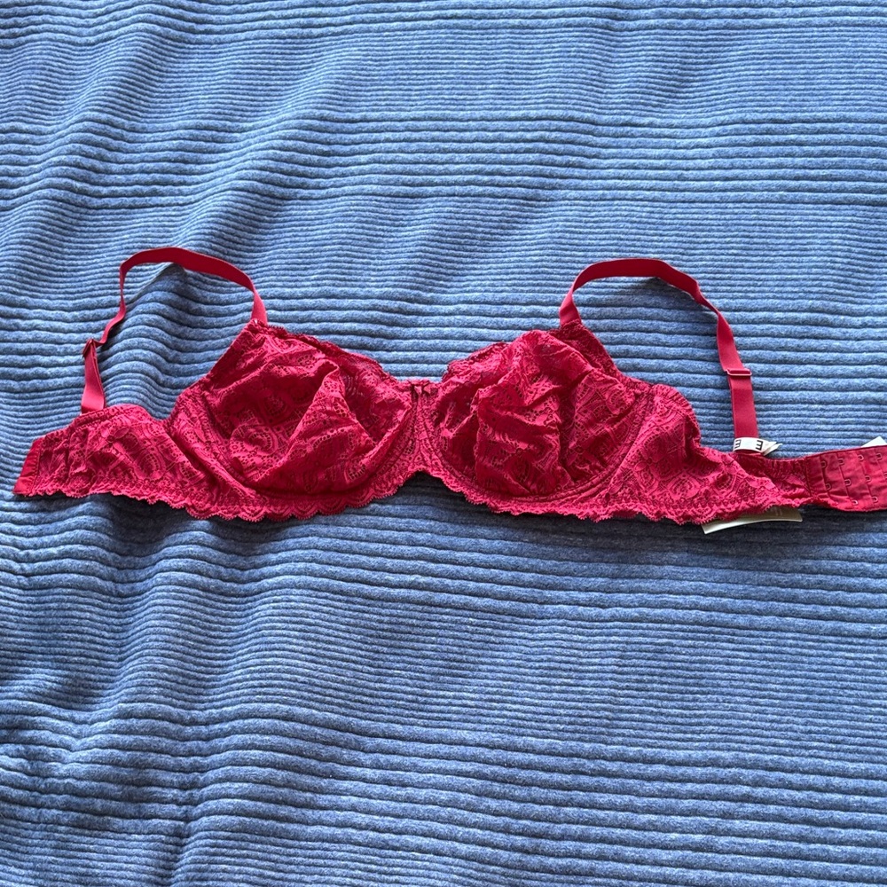 Intimissimi Daniela Lace Balconette Bra NWT 38DD Red